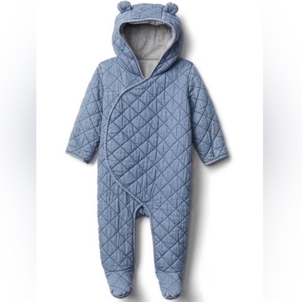 Gap Baby quilted chambray bunting coat
